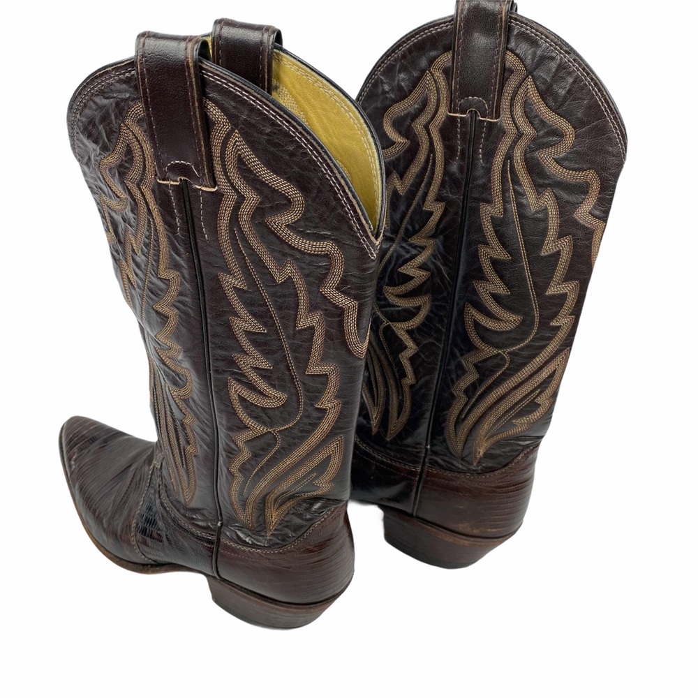 JUSTIN Mens Gabriel Cowboy Western Leather Boots Size 6.5 - Picture 1 of 15